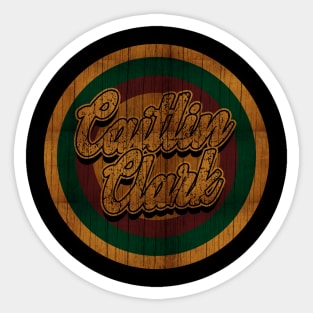 Circle Retro Caitlin Clark Sticker